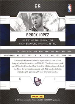 2009-10 Donruss Elite #69 Brook Lopez Back