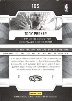 2009-10 Donruss Elite #105 Tony Parker Back