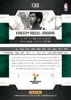 2009-10 Donruss Elite #130 Kareem Abdul-Jabbar Back