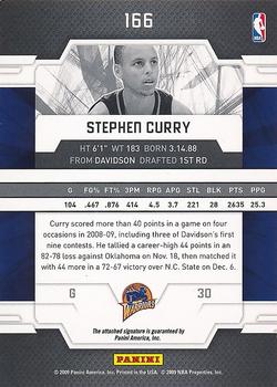 2009-10 Donruss Elite #166 Stephen Curry Back