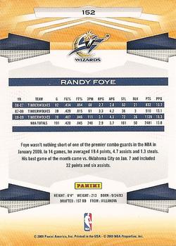 2009-10 Panini #152 Randy Foye Back