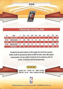 2009-10 Panini #226 Travis Outlaw Back