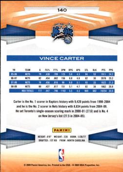 2009-10 Panini #140 Vince Carter Back