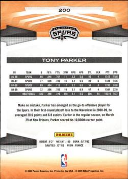 2009-10 Panini #200 Tony Parker Back