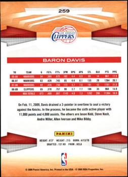 2009-10 Panini #259 Baron Davis Back