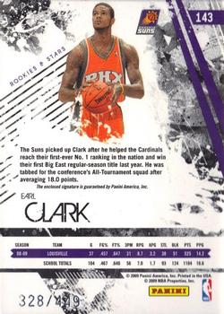 2009-10 Panini Rookies & Stars #143 Earl Clark Back