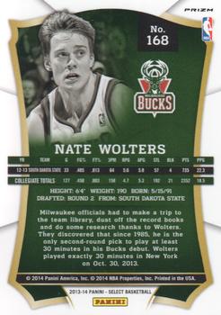 2013-14 Panini Select - Prizms #168 Nate Wolters Back