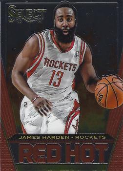 2013-14 Panini Select - Red Hot #28 James Harden Front