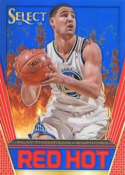2013-14 Panini Select - Red Hot Prizms Blue #18 Klay Thompson Front