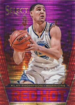 2013-14 Panini Select - Red Hot Prizms Purple #18 Klay Thompson Front