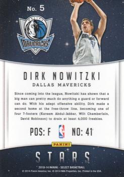 2013-14 Panini Select - Stars #5 Dirk Nowitzki Back