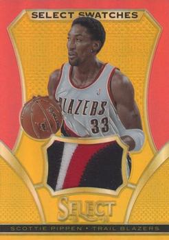 2013-14 Panini Select - Swatches Prizms Gold #43 Scottie Pippen Front