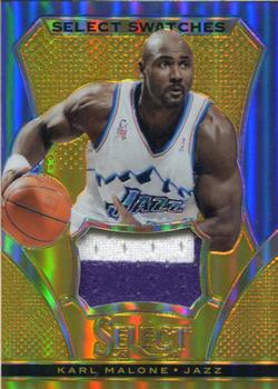 2013-14 Panini Select - Swatches Prizms Gold #53 Karl Malone Front