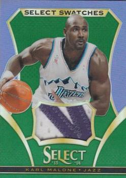 2013-14 Panini Select - Swatches Prizms Green #53 Karl Malone Front