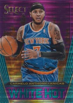 2013-14 Panini Select - White Hot Prizms Purple #26 Carmelo Anthony Front