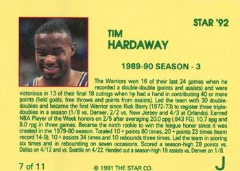 1992 Star Tim Hardaway #7 Tim Hardaway Back