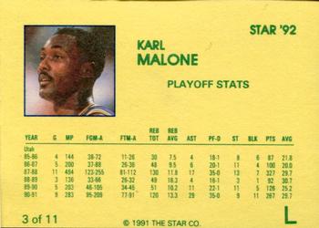 1992 Star Karl Malone #3 Karl Malone Back