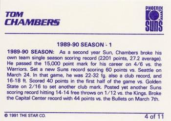 1990-91 Star Tom Chambers #4 Tom Chambers Back