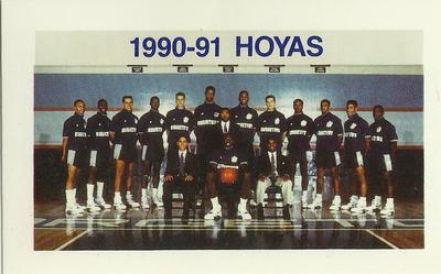 1990-91 Georgetown Hoyas Police #1 Hoyas Team Front