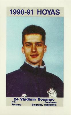 1990-91 Georgetown Hoyas Police #12 Vladimir Bosanac Front
