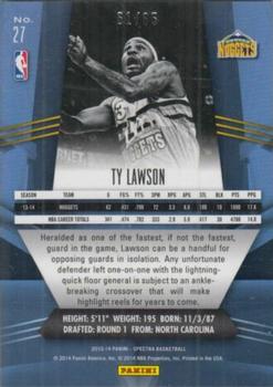 2013-14 Panini Spectra - Blue #27 Ty Lawson Back