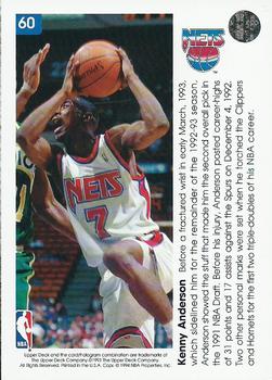 1993-94 Upper Deck Pro View #60 Kenny Anderson Back
