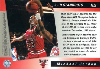 1993-94 Upper Deck French - Triple Double #TD2 Michael Jordan Back