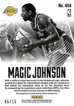 2013-14 Panini Preferred - Blue #454 Magic Johnson Back
