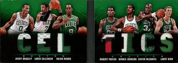 2013-14 Panini Preferred - Celtics Memorabilia Prime #1 Larry Bird / Xavier McDaniel / Avery Bradley / Dennis Johnson / Jared Sullinger / Rajon Rondo / Robert Parish Front