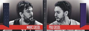 2013-14 Panini Preferred - One on One Rivalry Memorabilia #17 Marc Gasol / Pau Gasol Front