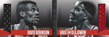 2013-14 Panini Preferred - One on One Rivalry Memorabilia #1 David Robinson / Hakeem Olajuwon Front