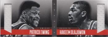 2013-14 Panini Preferred - One on One Rivalry Memorabilia #2 Hakeem Olajuwon / Patrick Ewing Front