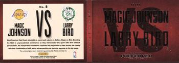2013-14 Panini Preferred - One on One Rivalry Memorabilia #8 Larry Bird / Magic Johnson Back