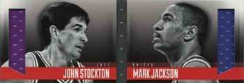 2013-14 Panini Preferred - One on One Rivalry Memorabilia #14 John Stockton / Mark Jackson Front