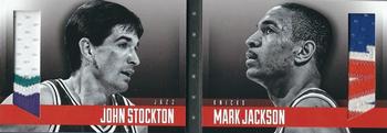 2013-14 Panini Preferred - One on One Rivalry Memorabilia Prime #14 John Stockton / Mark Jackson Front