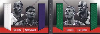 2013-14 Panini Preferred - Two on Two Rivalry Memorabilia #7 Andrew Bynum / Kevin Garnett / Kobe Bryant / Paul Pierce Front