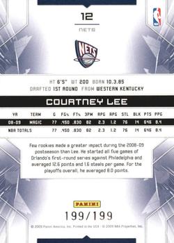2009-10 Panini Limited #12 Courtney Lee Back