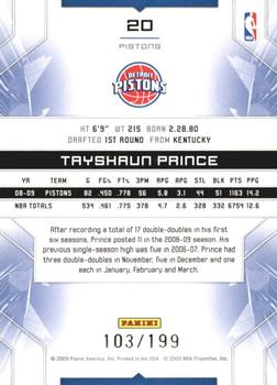2009-10 Panini Limited #20 Tayshaun Prince Back