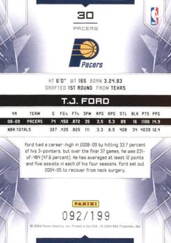2009-10 Panini Limited #30 T.J. Ford Back