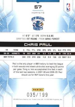 2009-10 Panini Limited #57 Chris Paul Back