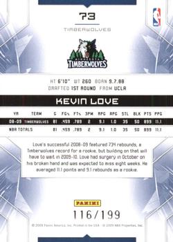 2009-10 Panini Limited #73 Kevin Love Back