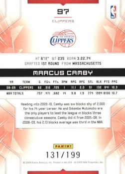2009-10 Panini Limited #97 Marcus Camby Back