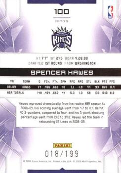 2009-10 Panini Limited #100 Spencer Hawes Back