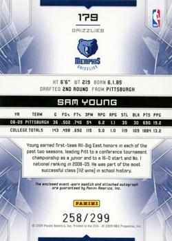 2009-10 Panini Limited #179 Sam Young Back