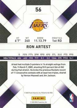 2009-10 Panini Threads #56 Ron Artest Back
