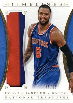 2013-14 Panini National Treasures - Timelines Materials Prime #12 Tyson Chandler Front