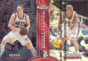 1999-00 Finest - Double Feature Right Refractors #DF7 Keith Van Horn / Stephon Marbury Front