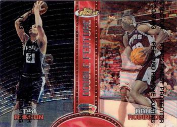 1999-00 Finest - Double Feature Right Refractors #DF9 Tim Duncan / David Robinson Front