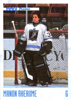 1993 Classic Draft Picks - Hockey Previews #NNO Manon Rheaume Front