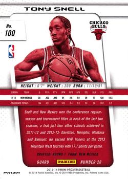 2013-14 Panini Prizm - Blue White and Red Pulsar Prizm #100 Tony Snell Back